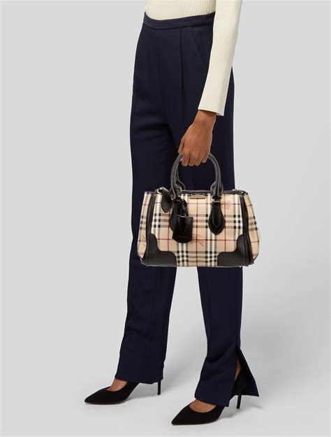 Burberry Small Haymarket Check Gladstone Tote 